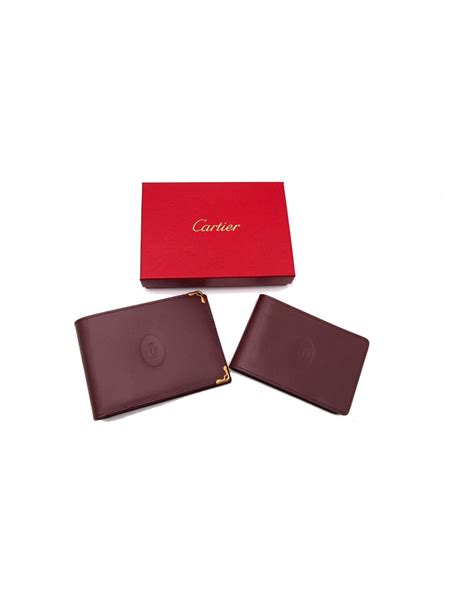 Portafogli Cartier in Pelle Bordeaux 